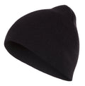 Casaba Beanies Hats Caps Short Uncuffed Knit Soft Warm Winter for Men Women-Black-