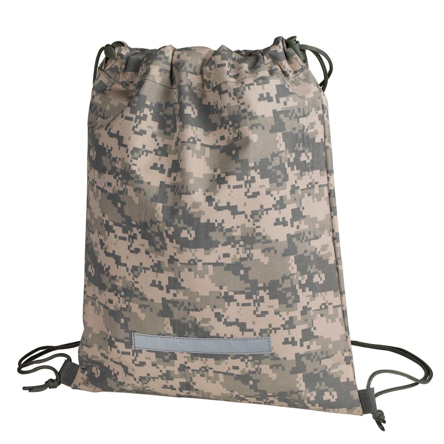 1 Dozen Drawstrings Bag Camo Camouflage Rucksack Backpack With Reflective Strip Army Military Wholesale Bulk-