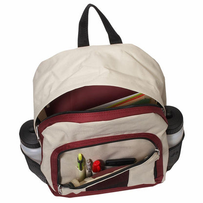 Everest Backpack with Front & Side Pockets-Black-