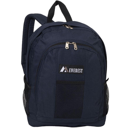 Everest Backpack with Front & Side Pockets-Navy-