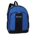 Everest Backpack with Front & Side Pockets-Royal/Black-