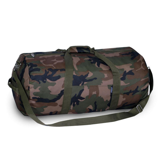 Everest 16-Inch Woodland Camouflage Round Duffel Bag-