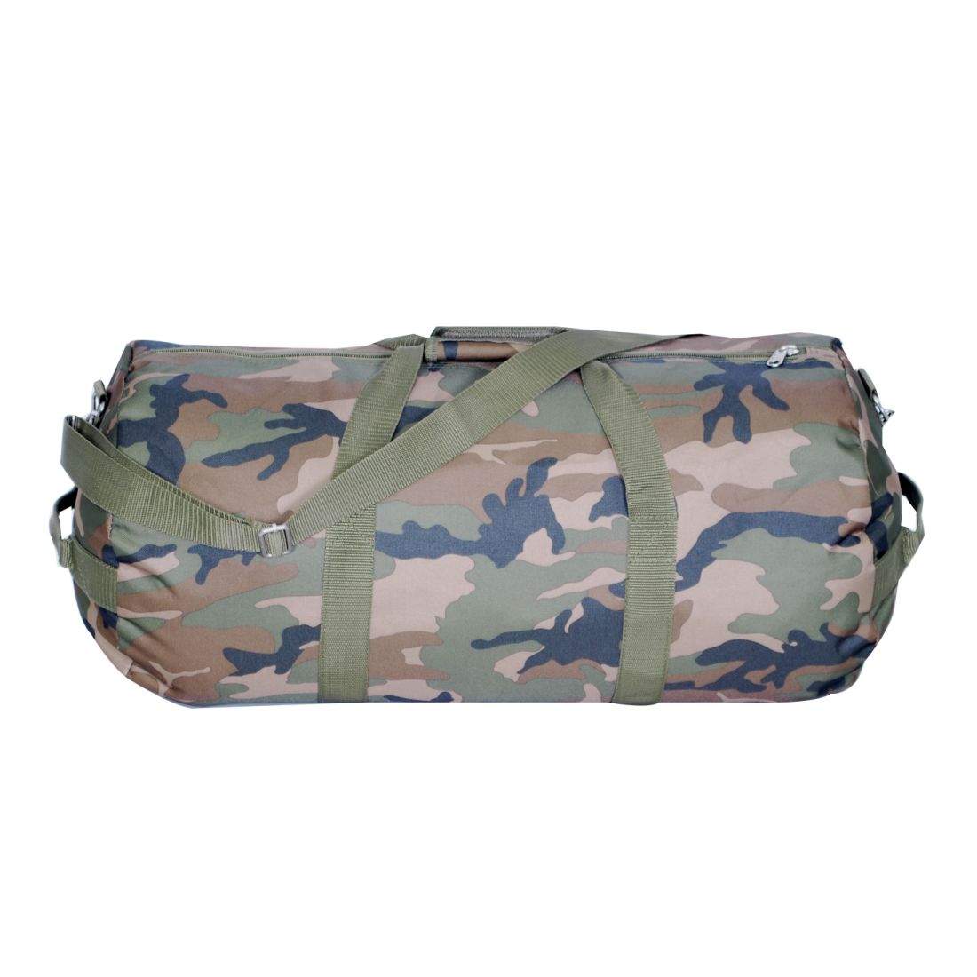 Everest 16-Inch Woodland Camouflage Round Duffel Bag-