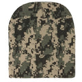 Digital Pixel Camo Camouflage Warm Winter Beanies-SHORT UNCUFFED-BENI D 014 GREY PIXEL CAMO-