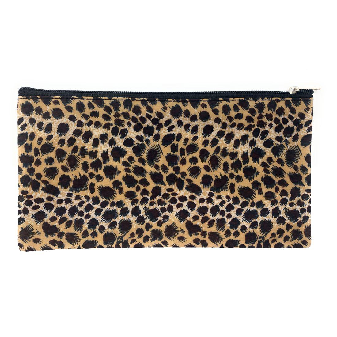 Empire Cove Pouch Bag Zipper Cosmetic Makeup Bank Car Documents Travel Organizer-Leopard-