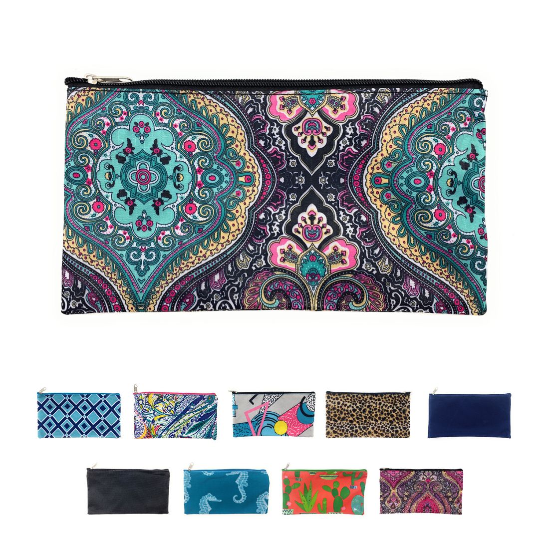 Empire Cove Pouch Bag Zipper Cosmetic Makeup Bank Car Documents Travel Organizer-Geometric-