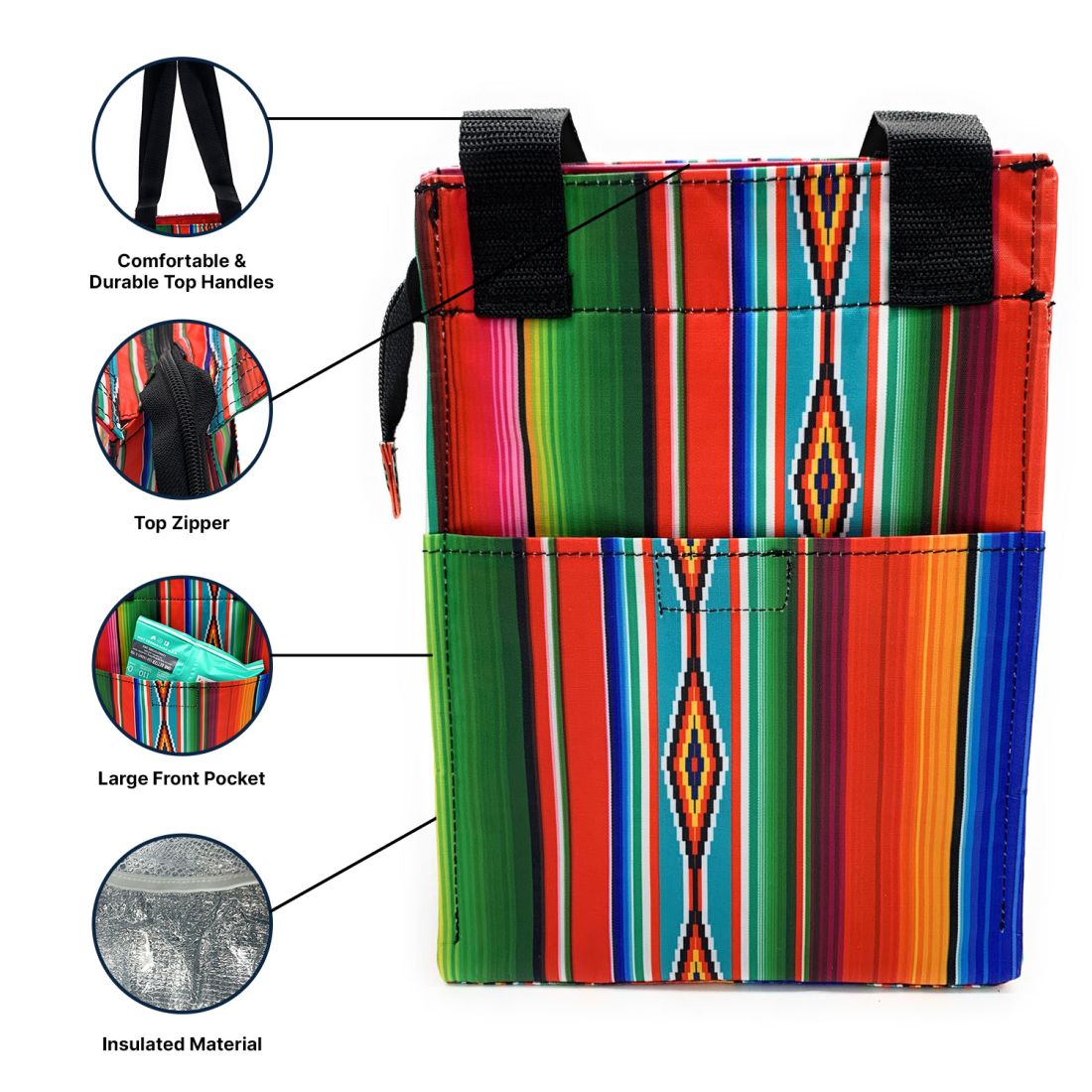 Empire Cove Insulated Lunch Bag Girls Kids Adults Cooler Food Tote Picnic Travel-Unicorn-