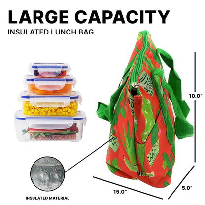 Empire Cove Insulated Lunch Bag Cooler Picnic Travel Food Tote Carry Bag-Floral-