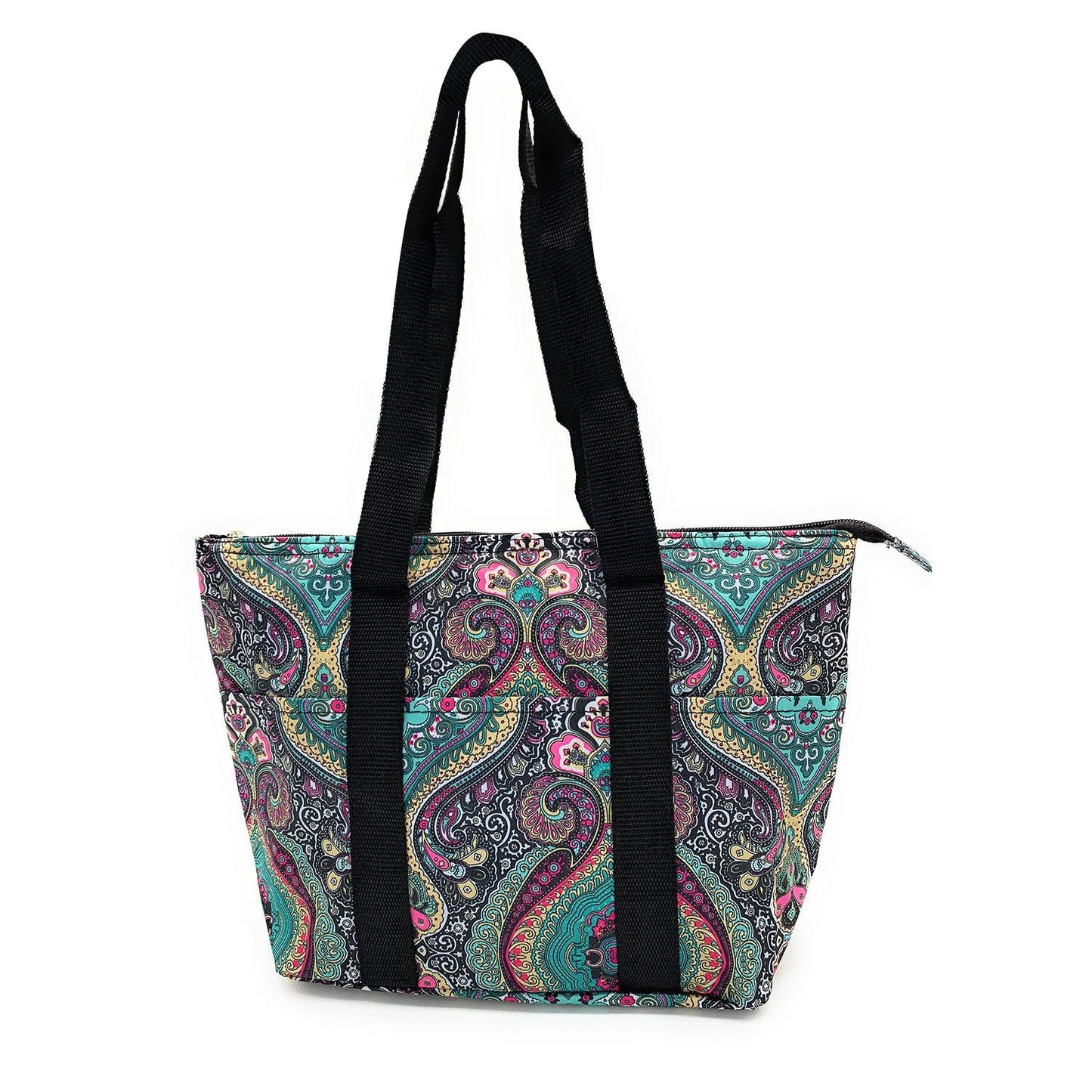 Empire Cove Insulated Lunch Bag Cooler Picnic Travel Food Tote Carry Bag-Blue Paisley-