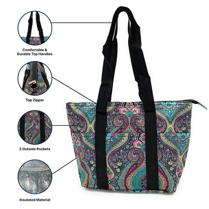 Empire Cove Insulated Lunch Bag Cooler Picnic Travel Food Tote Carry Bag-Floral-