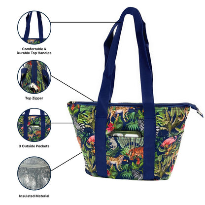 Empire Cove Insulated Lunch Bag Cooler Picnic Travel Food Tote Carry Bag-Floral-