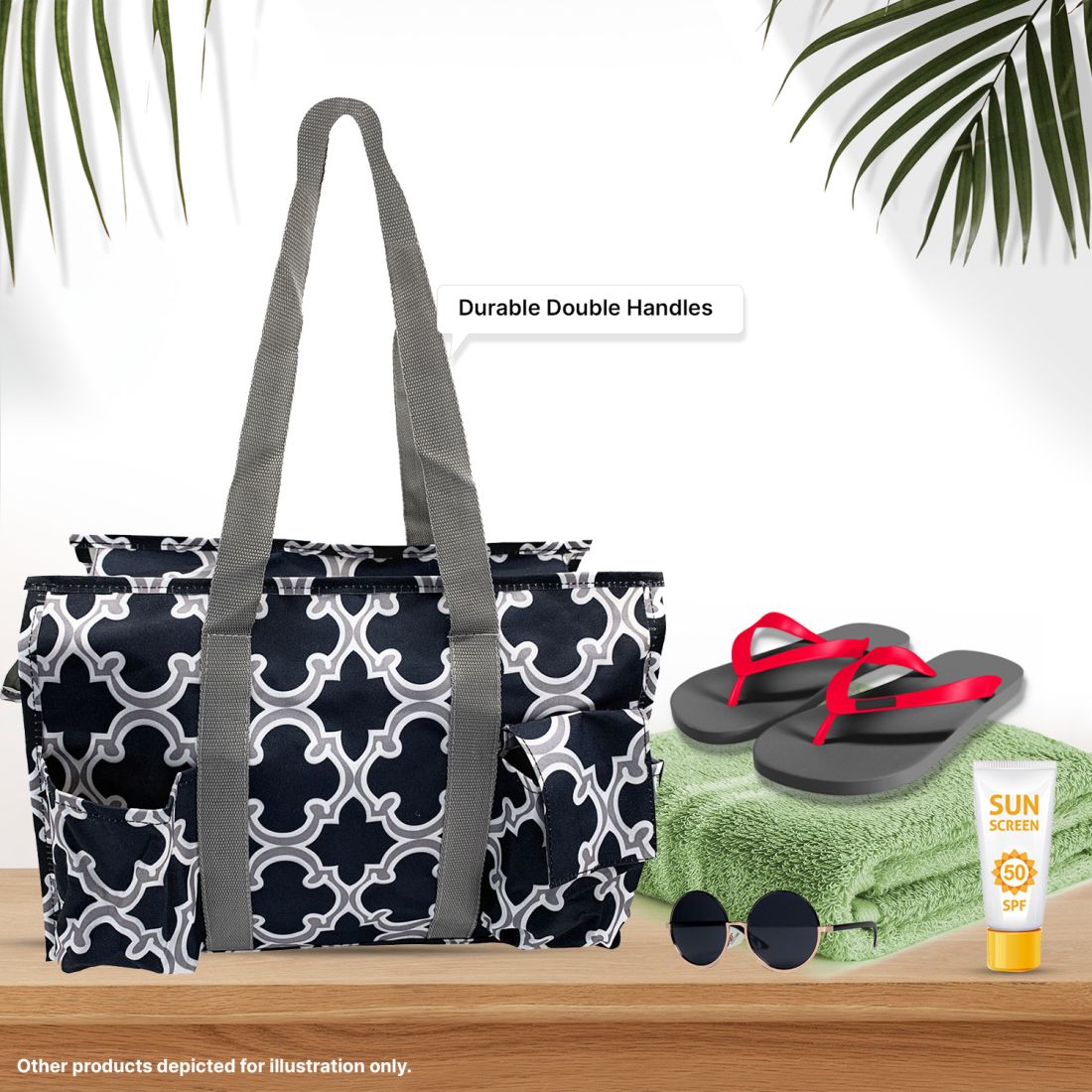 Empire Cove Large Tote Bag All Purpose Shoulder Utility Bag Shopping Travel-Pineapple-