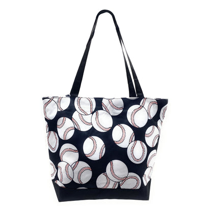 Empire Cove Stylish Large Tote Bag All Purpose Shoulder Bag Shopping Travel-Baseball-