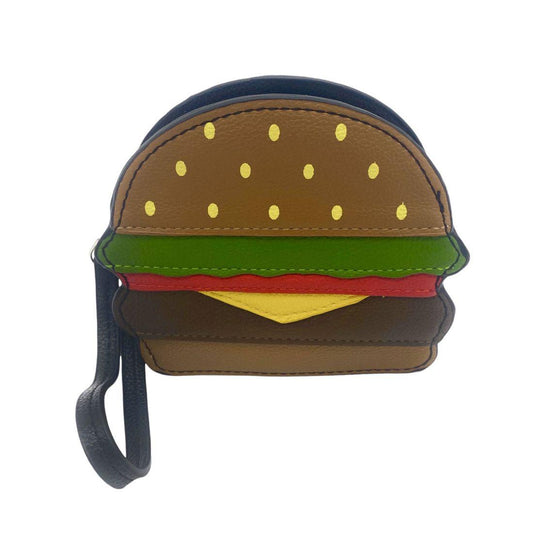 Empire Cove Mini Hamburger Coin Purse Wallet Zippered Pouch Bag Wristlet-