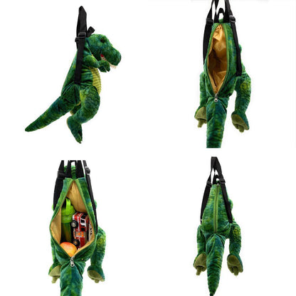Empire Cove Kids School Mini Backpack Furry Dinosaur Sloth Dragon Koala Book Bag-Dinosaur-