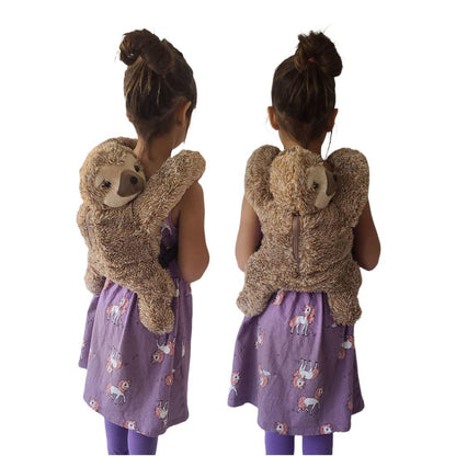 Empire Cove Kids School Mini Backpack Furry Dinosaur Sloth Dragon Koala Book Bag-Dinosaur-