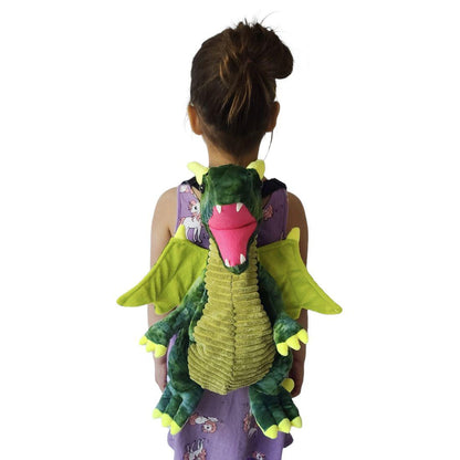 Empire Cove Kids School Mini Backpack Furry Dinosaur Sloth Dragon Koala Book Bag-Dinosaur-