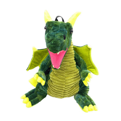 Empire Cove Kids School Mini Backpack Furry Dinosaur Sloth Dragon Koala Book Bag-Dragon-