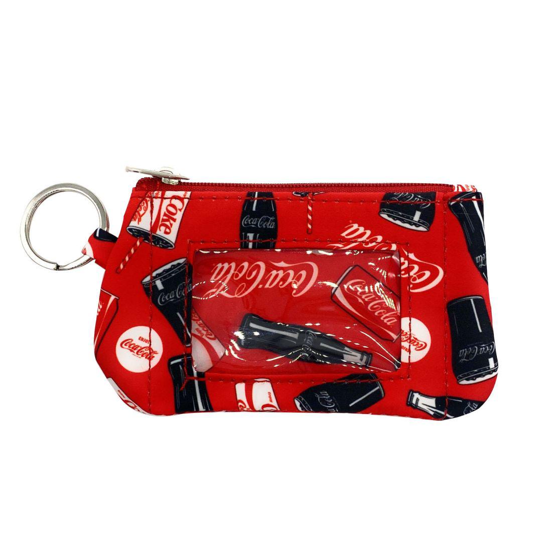 Coca Cola Icons ID Case Badge Holder Classic Coin Purse Pouch Keychain Men Women-