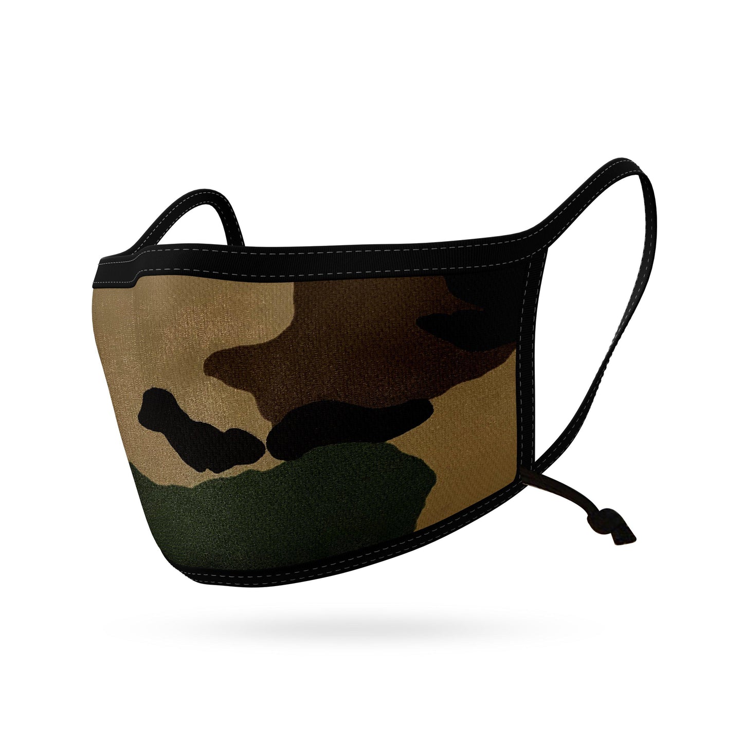 Made in USA Face Mask Adjustable Ear Filter Pocket Washable Reusable Double Layer Masks Cotton Cloth Blend-Black-