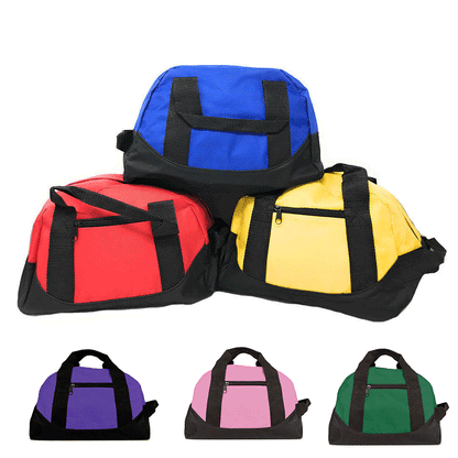 Casaba 12 inch Small Two Tone Duffle Travel Sport Gym Bags Carry-On Luggage