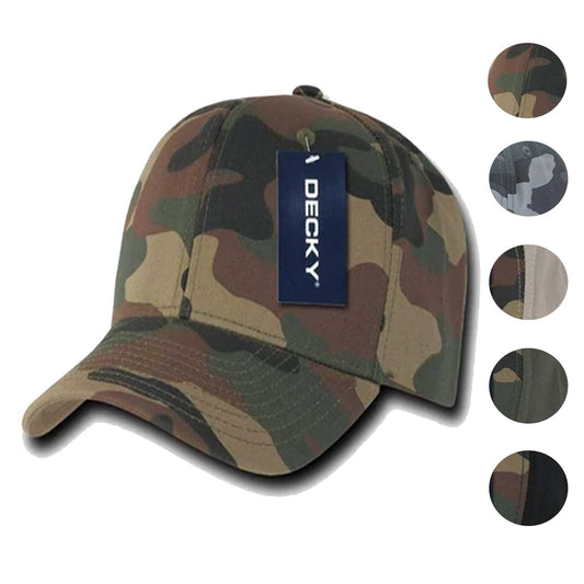 15 Lot Decky Cotton Camouflage Baseball Hats Caps Snapback Wholesale Lots-