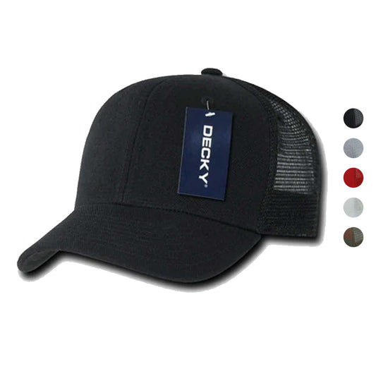 1 Dozen Decky Curved Bill Baseball Trucker Constructed Caps Hats Wholesale Lots-