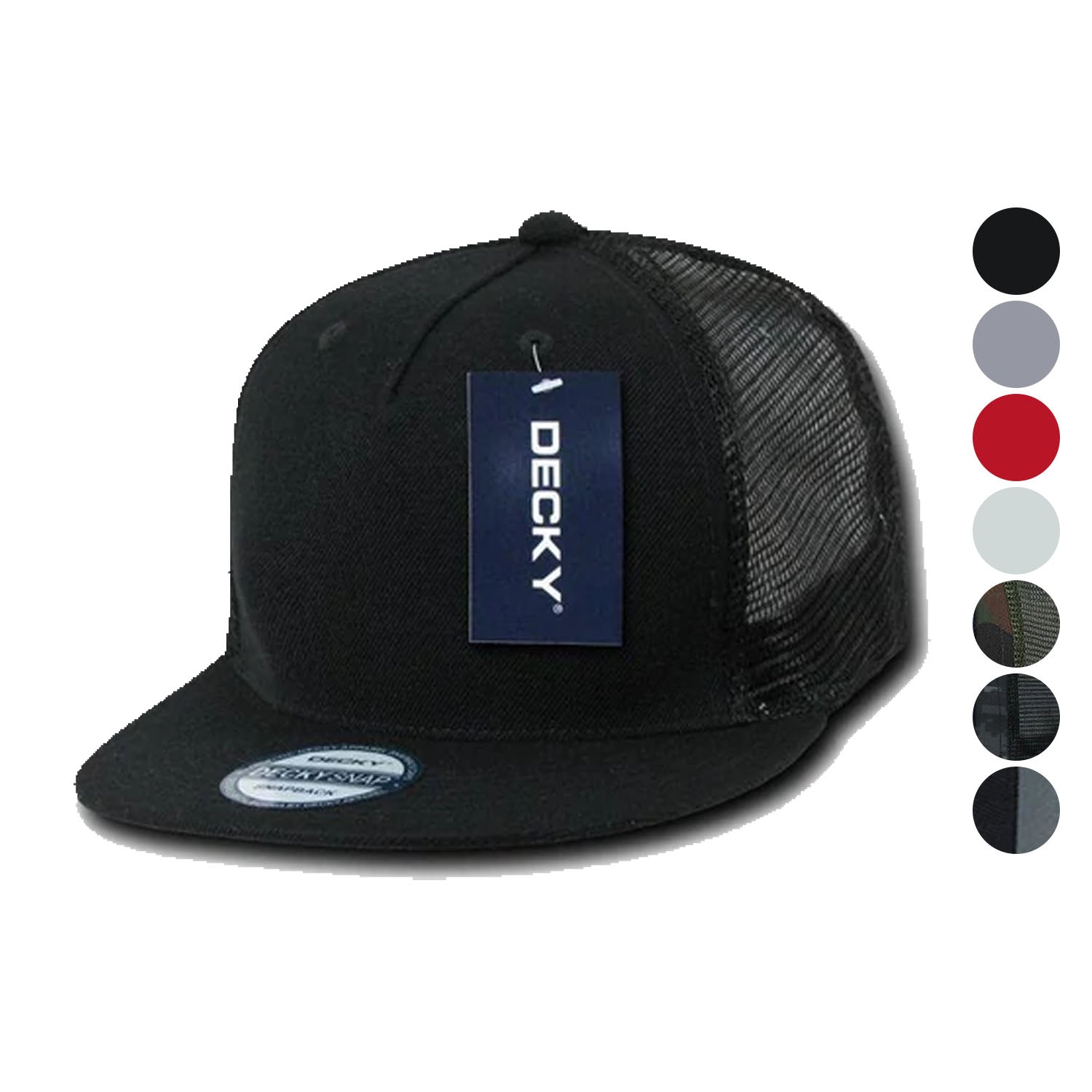 1 Dozen Decky 5 Panel Flat Bill Baseball Trucker Caps Cap Hats Wholesale Lots-