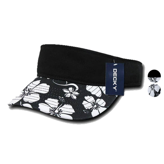 1 Dozen Decky Floral Flower Polo Visor Curved Summer Sun Sports Golf Wholesale-