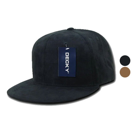 1 Dozen Decky Faux Suede Snapback Baseball 6 Panel Flat Bill Hats Caps Wholesale-