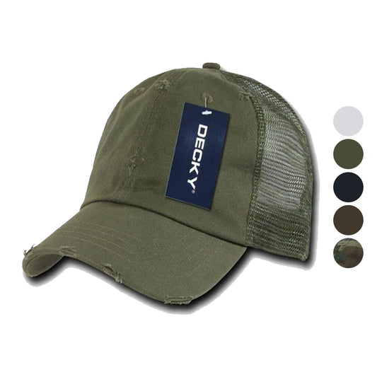 1 Dozen Mesh Washed 6 Panel Cotton Baseball Trucker Cap Caps Hat Hats Wholesale-