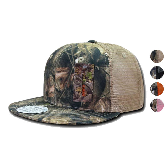 Decky Camouflage Hybricam Trucker 6 Panel Baseball Flat Bill Caps Hats-GBR-