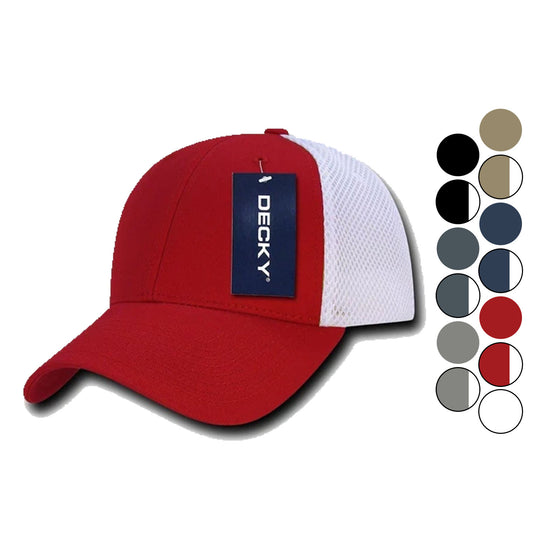 1 Dozen Low Crown 6 Panel Air Mesh Pre Curved Bill Baseball Caps Hats Wholesale-