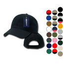 Decky Deluxe Polo Dad Baseball Hats Caps Hook Loop Closure Solid Two Tone Colors-Black- 1 image