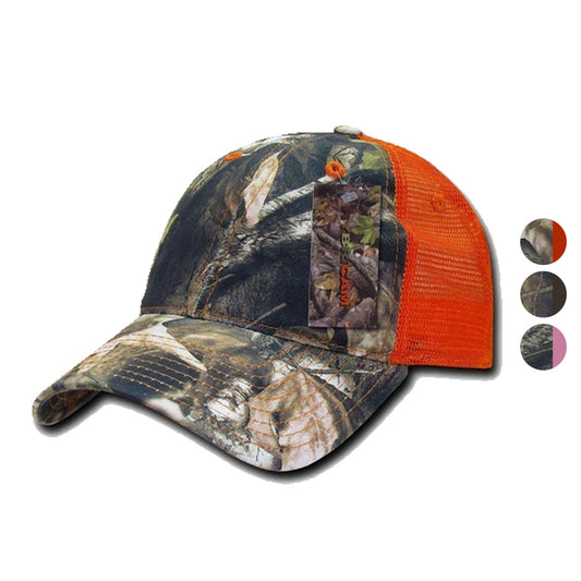 1 Dozen Decky 6 Panel Camouflage Hybricam Trucker Hats Caps Wholesale Lots-