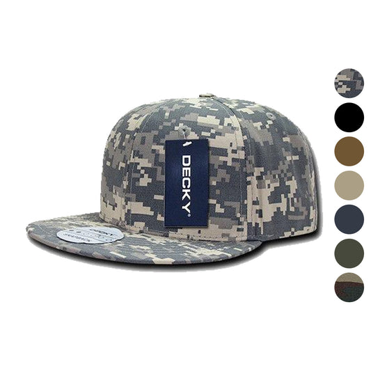 Decky Ripstop Snapbacks Retro Flat Bill Baseball Hats Caps Unisex-ACU-