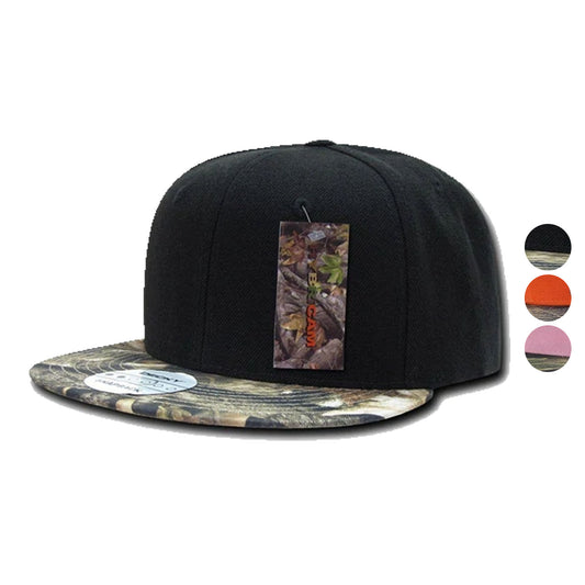 1 Dozen Decky Camouflage Hybricam Bill Snapback Baseball Caps Hats Wholesale Lot-