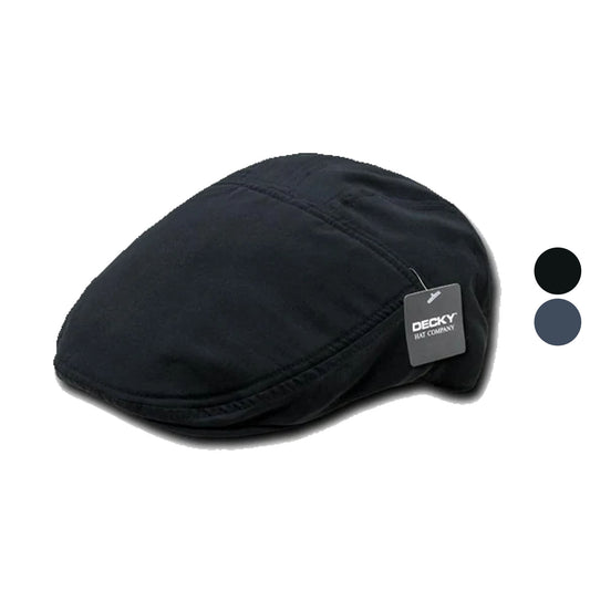 Decky Poly Woven Ivys Hats Drivers Cabbie Newsboy Gatsby Golf-Black-Small/Medium-