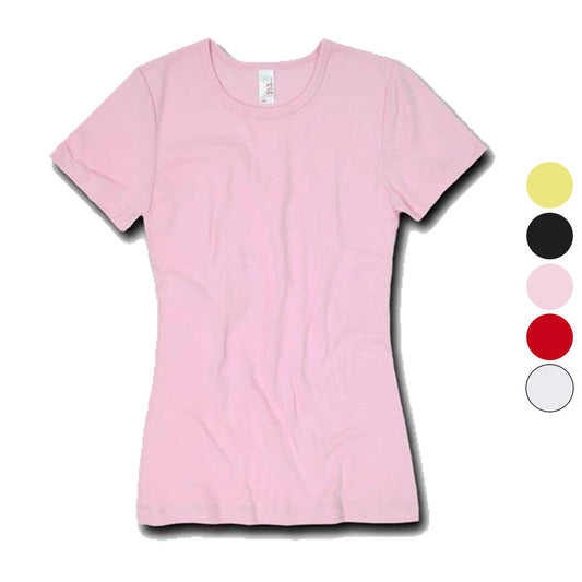 Decky Women'S Women 30S Baby Rib Crew Neck Slim Fit Tank Shirts-Banana-Small-
