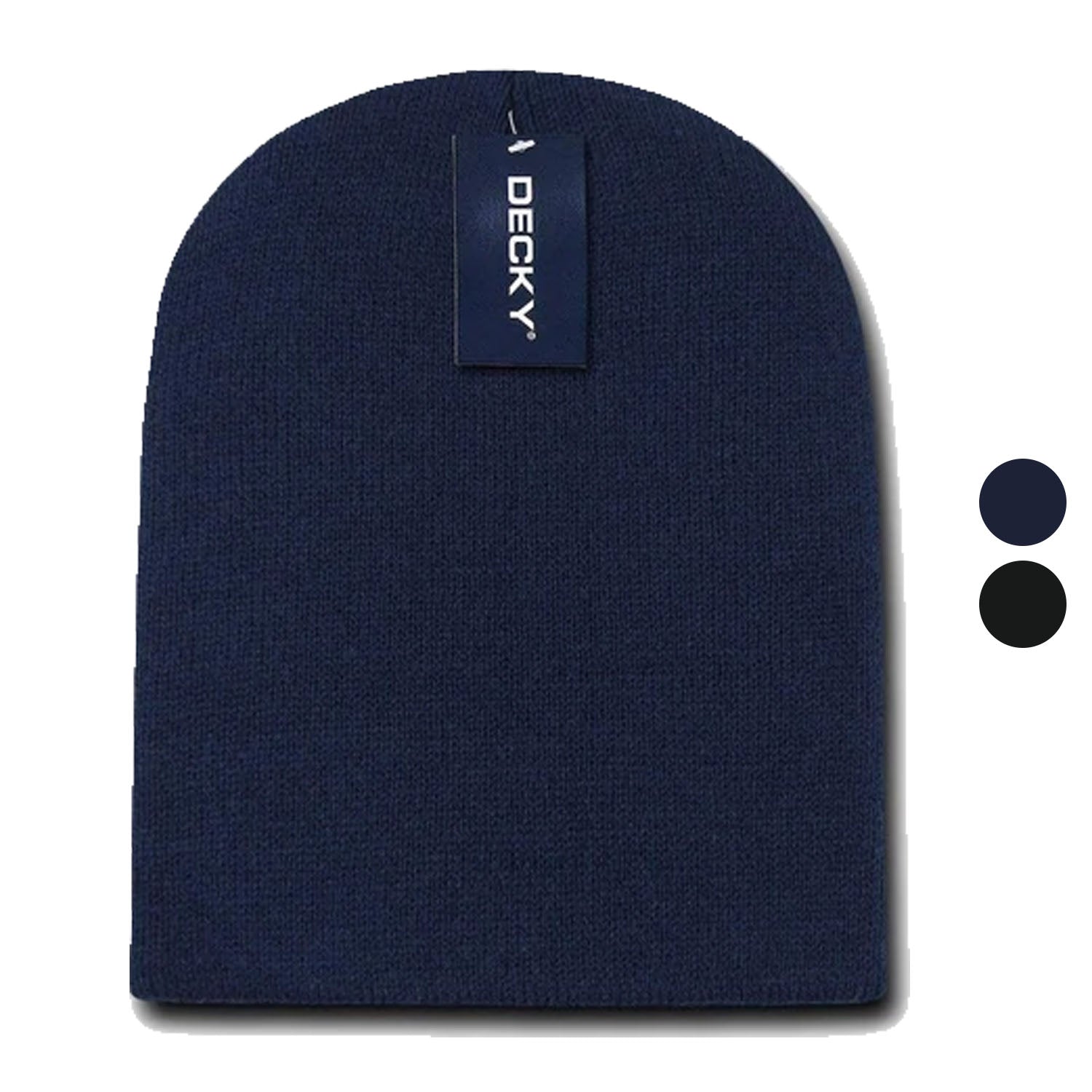 Decky Day Out Snug Fit Beanies Knitted Ski Skull Caps Hats Warm Winter-BLACK-