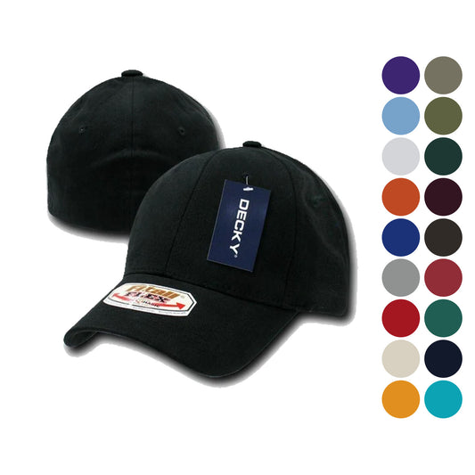 1 Dozen Decky Fitall Flex Fitted Baseball Dad Caps Hats Wholesale Lots-