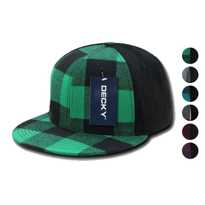 3 Dozen Decky Plaid Flex 6 Panel Fitted Two Tone Baseball Caps Hats Wholesale-