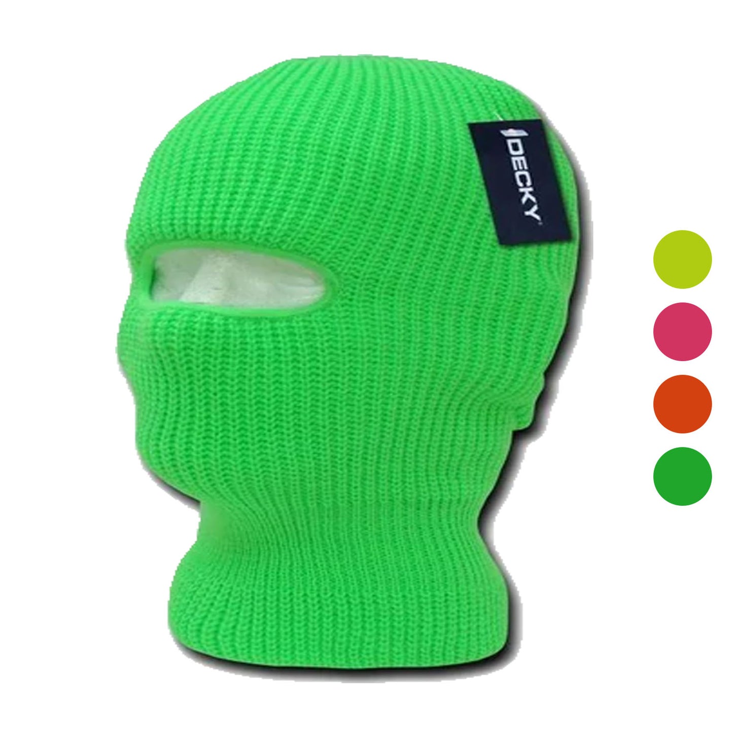 Youth Kids Girls Boys Balaclava Beanies Neon Fluorescent Ski Eye Hole Face Mask-Neon Green-