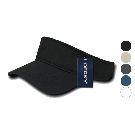 1 Dozen Decky Cotton Chino Twill Polo Visor Golf Tennis Sun Caps Hats Wholesale-