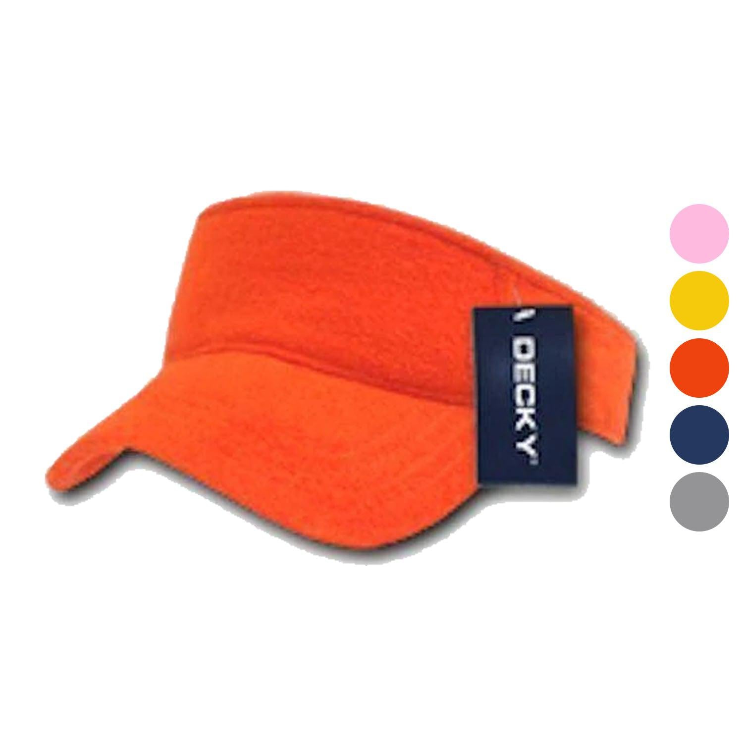 Decky Golf Tennis Walking Visor Sports Summer Sun Terry Cloth Snug Fit Unisex-996-Grey-