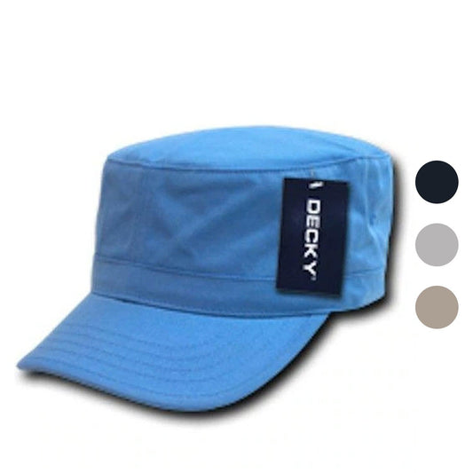 Decky Washed Cotton Army Gi Bdu Military Cadet Castro Patrol Caps Hats-Navy-