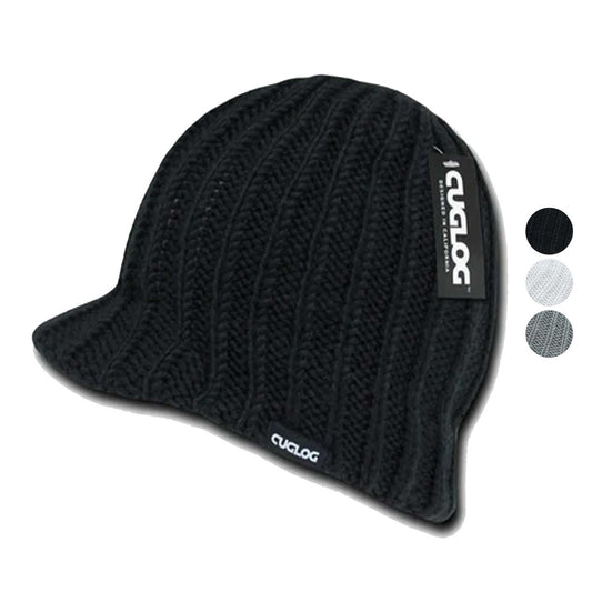 Cuglog Beanie Beanies Sweater Gi Caps Visor Ski Knitted Light-Black-
