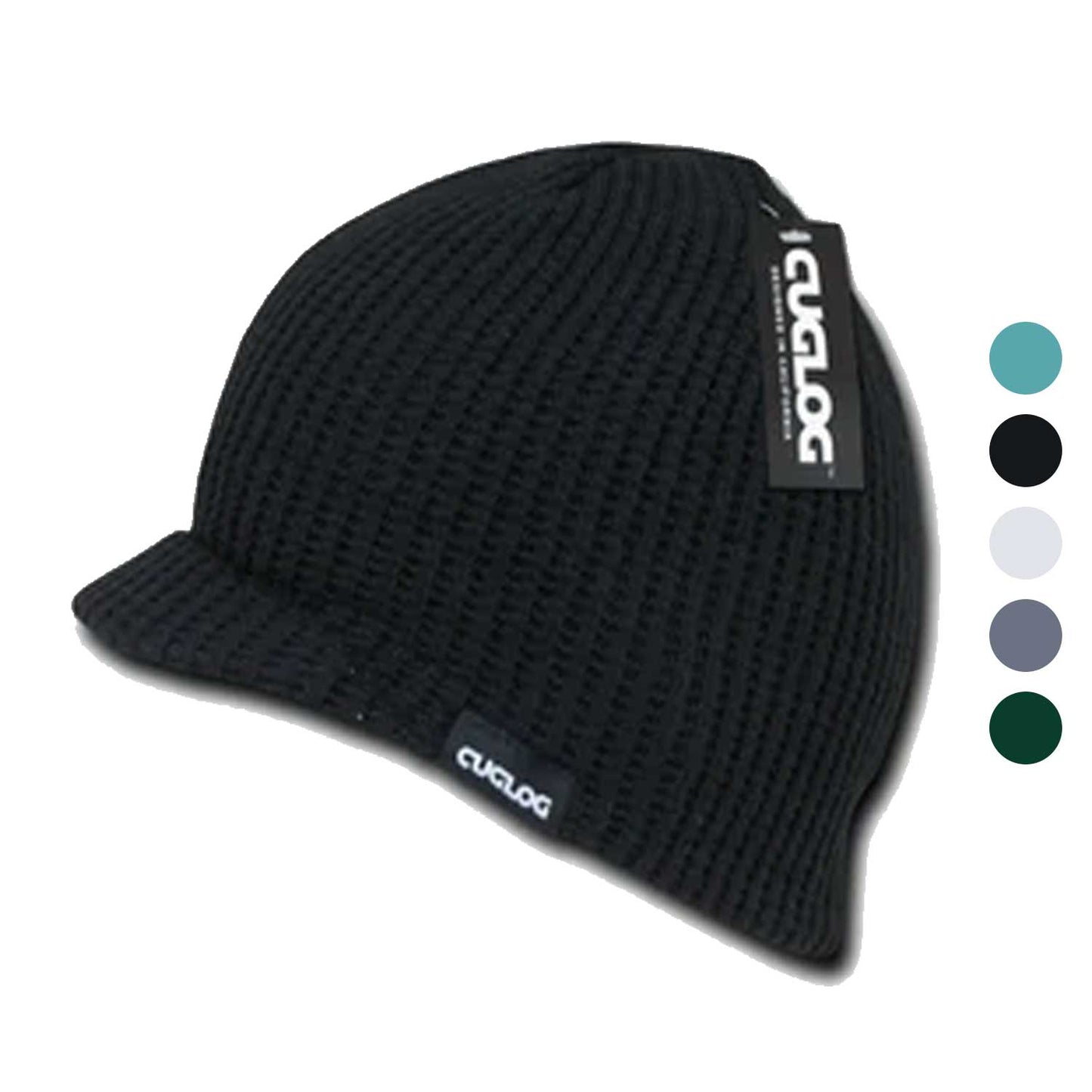 1 Dozen Cuglog Mckinley Beanies Waffle Knit Visor Ski Snowboard Wholesale Lots-