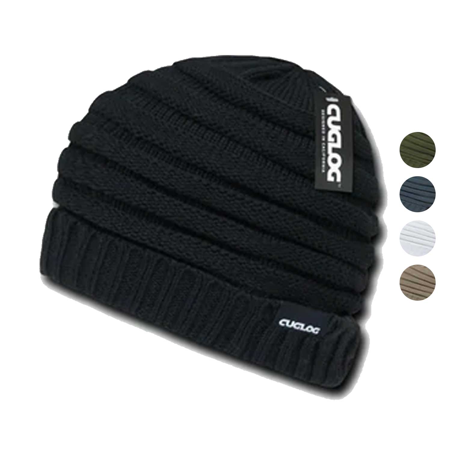1 Dozen Cuglog Etna Slouchy Beanies Raggae Striped Knit Wholesale Lots-