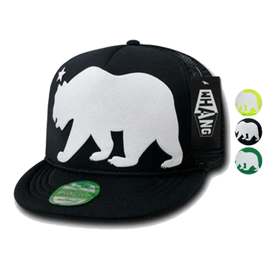 1 Dozen Whang California Cali Republic Bear Trucker Snapback Hats Wholesale-